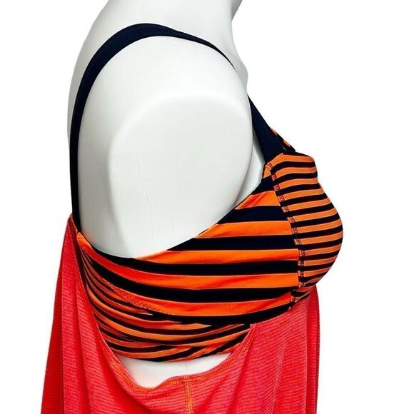 Lululemon run back on track tank top light flare/ inkwell stripe size 10 - Picture 7 of 16